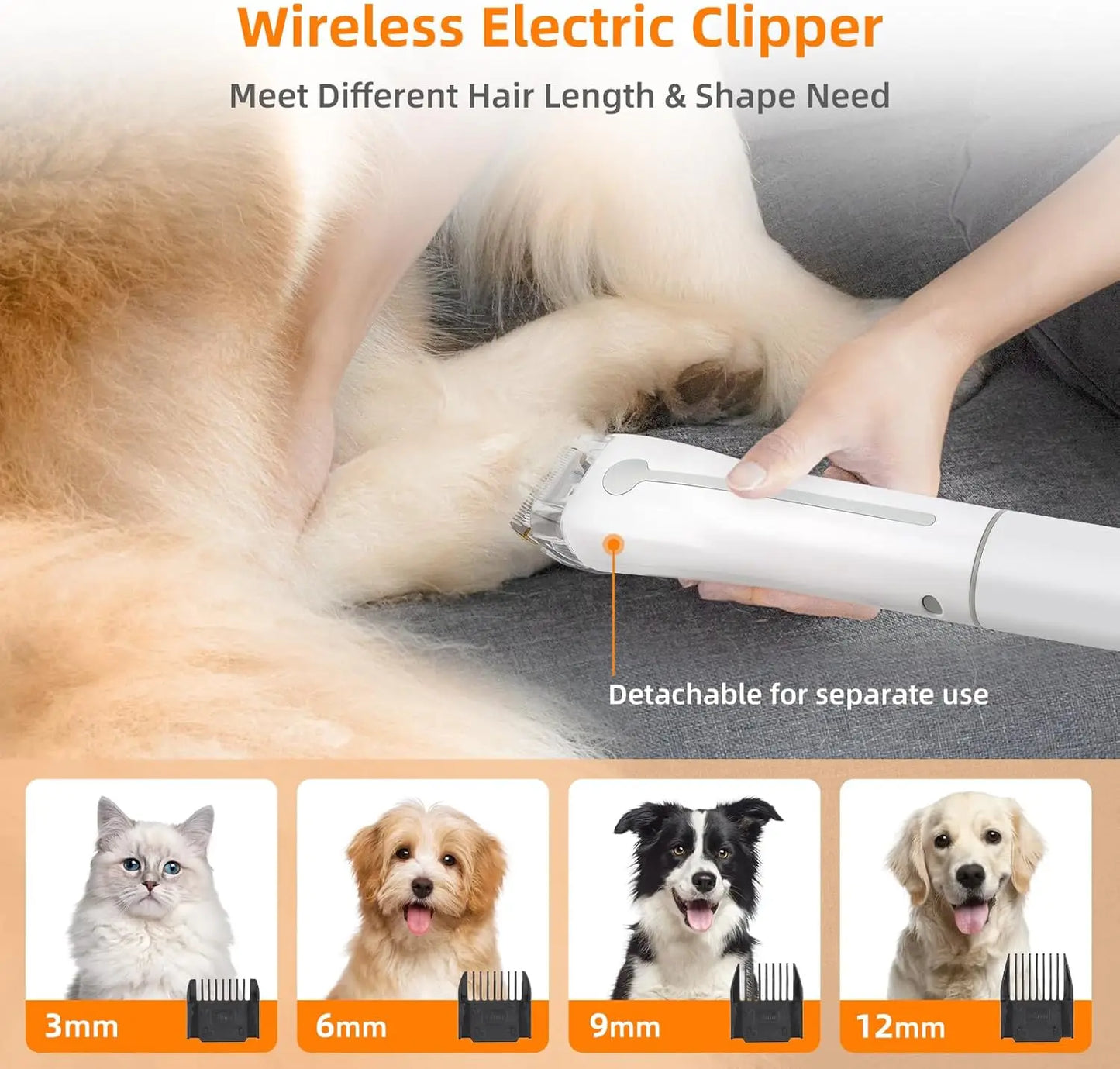 Pet Grooming Kit With 6 Grooming Tools