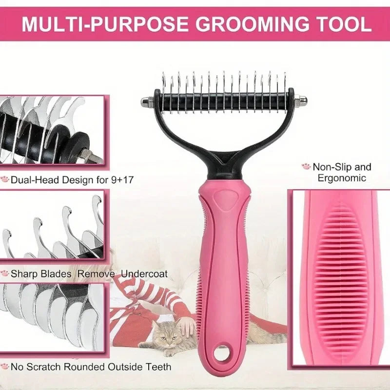 Double-Sided Undercoat Rake Brush